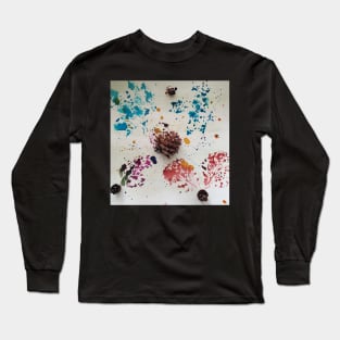 Spring Pinecone Maple Print Long Sleeve T-Shirt